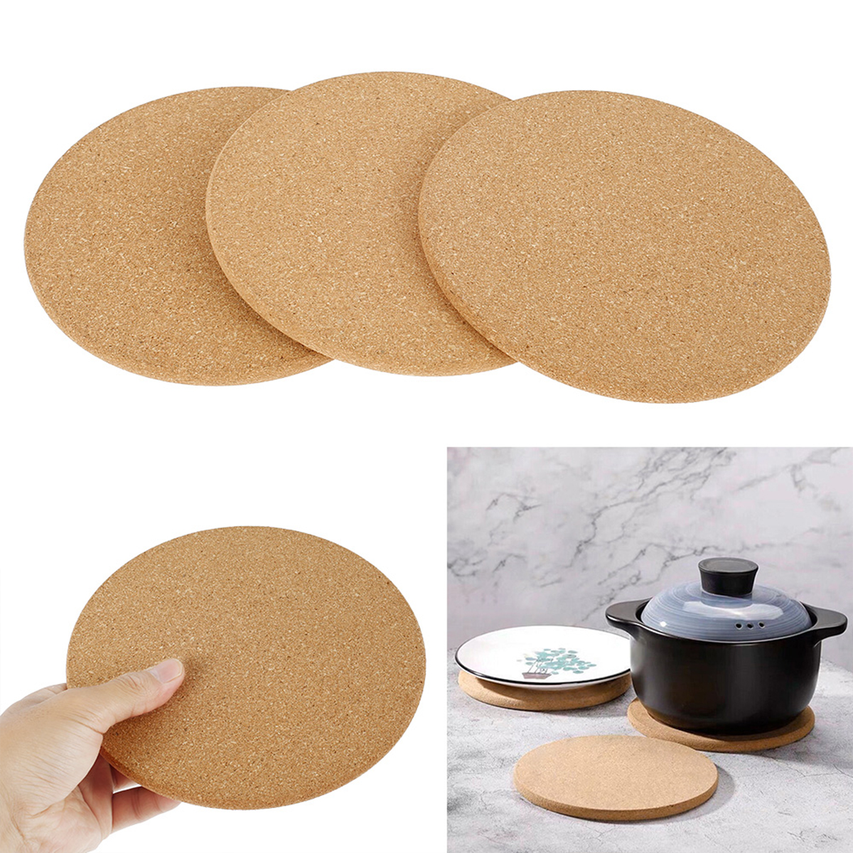 Commercial Kitchen Mats - Cork Pot Holder Heat Resistant Round