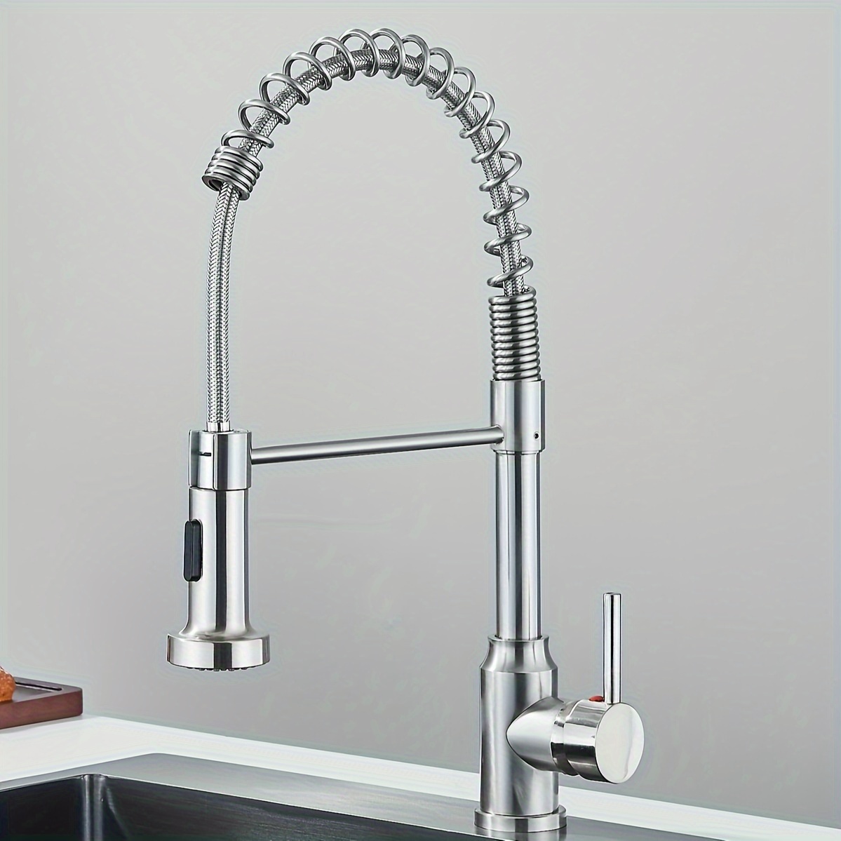 Commercial Kitchen Mixer Tap - Matte Black Kitchen Faucet Featuring a