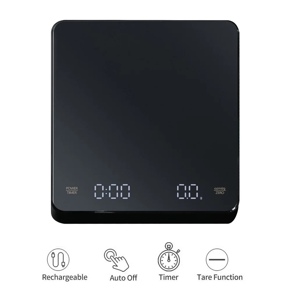 Commercial Kitchen Timer - Digital Coffee Scale with Timer LED