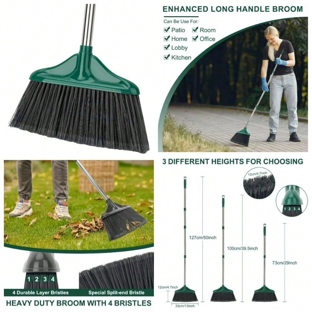Commercial Kitchen Broom - Long Handle Commercial Broom For Indoor