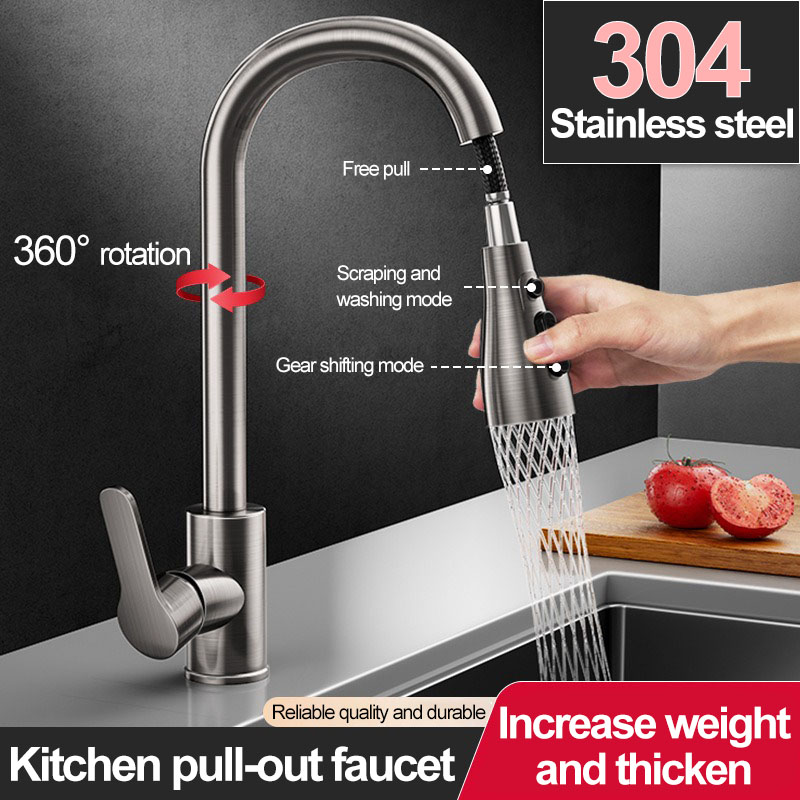 Stainless steel kitchen pull-o - Commercial Kitchen Faucet review and price