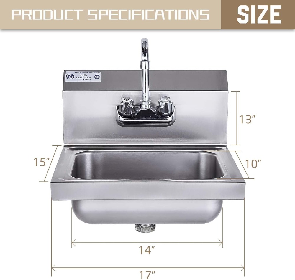 Commercial Wall Mount Hand Bas - Commercial Kitchen Faucet review and price