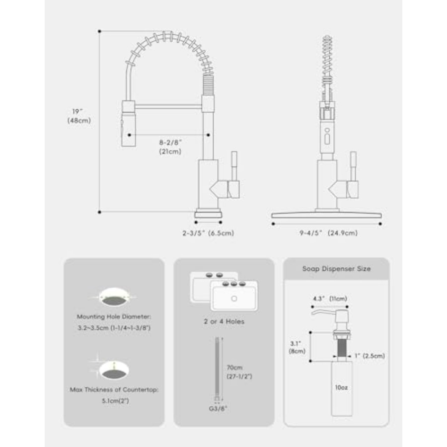 Black Kitchen Faucet with Pull - Commercial Kitchen Faucet review and price