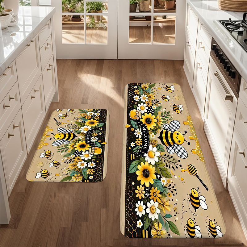 Bee Flower Kitchen Long Carpet - Commercial Kitchen Mats review and price
