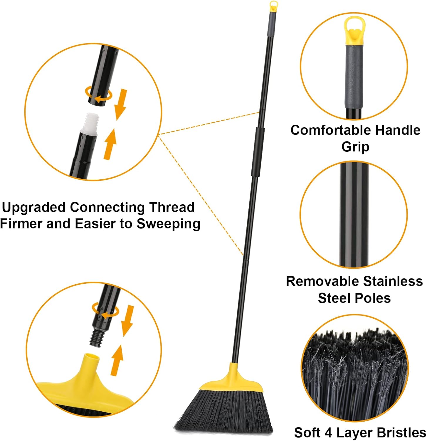 3 Pack Heavy Duty Outdoor Broo - Commercial Kitchen Broom review and price