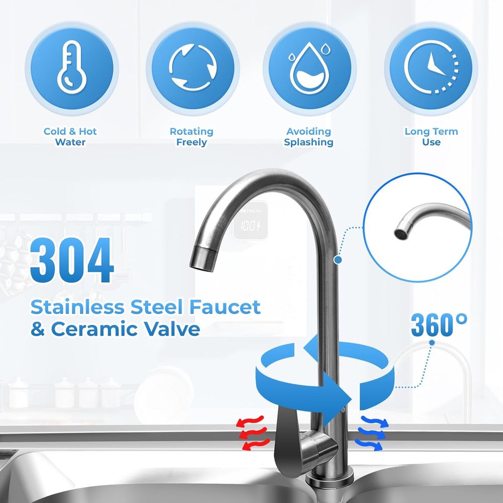 Commercial Stainless Steel Dou - Commercial Kitchen Faucet review and price