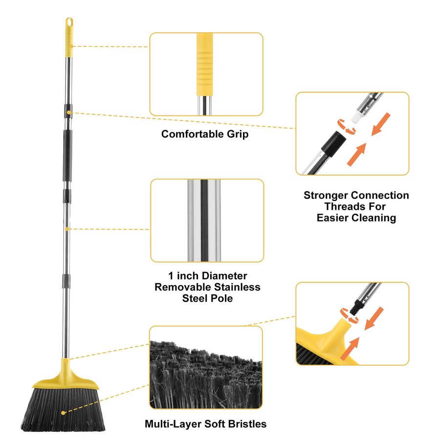 Pack Outdoor Heavy Duty Broom  - Commercial Kitchen Broom review and price