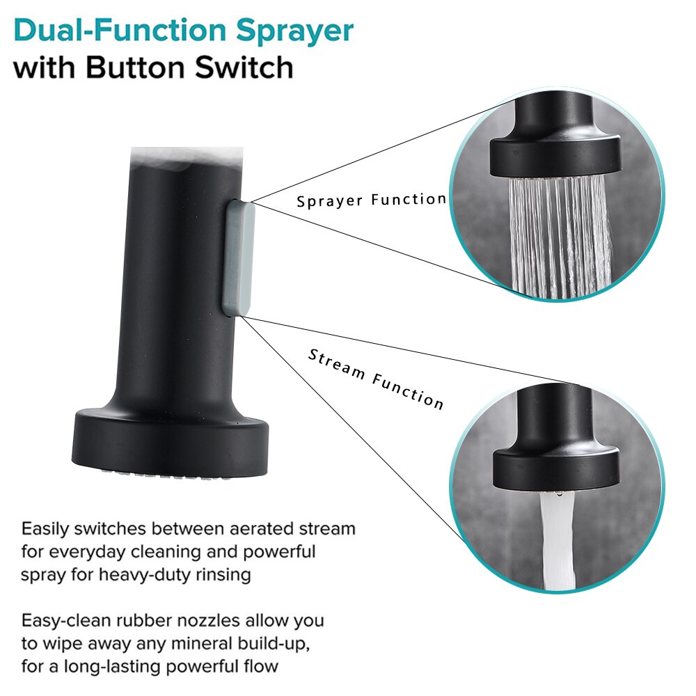Matte Black Pull Down Kitchen  - Commercial Kitchen Mixer Tap review and price