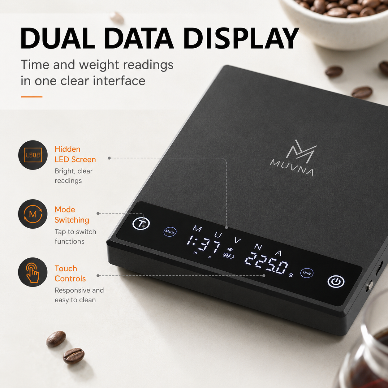 MUVNA Coffee Scale Espresso Sc - Commercial Kitchen Timer review and price