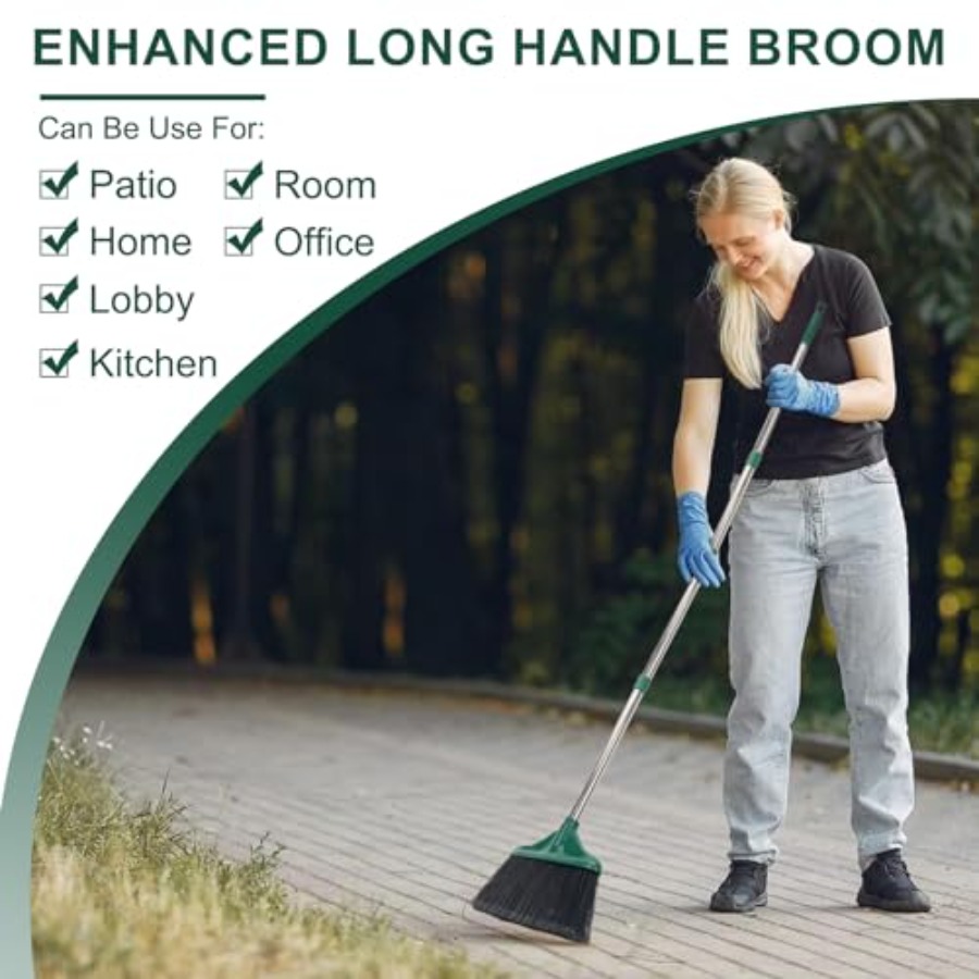 4 PCS Heavy Duty Broom Outdoor - Commercial Kitchen Broom review and price