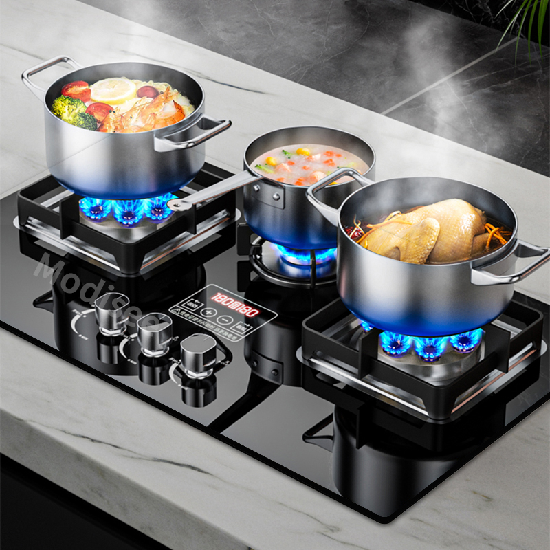 Built In Gas Hob 3 Burner Stov - Commercial Kitchen Stove review and price