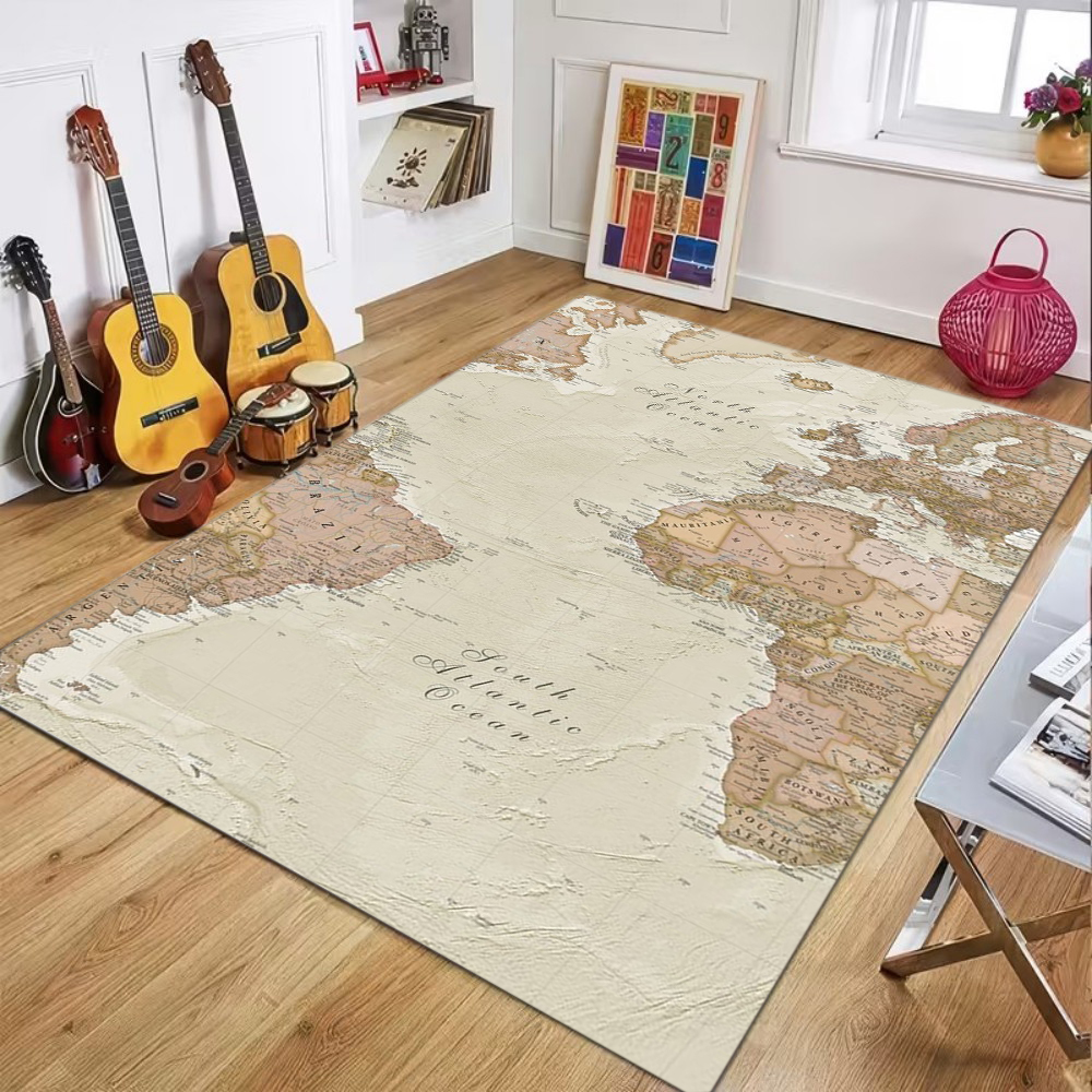 World Map Printed Carpet Child - Commercial Kitchen Mats review and price