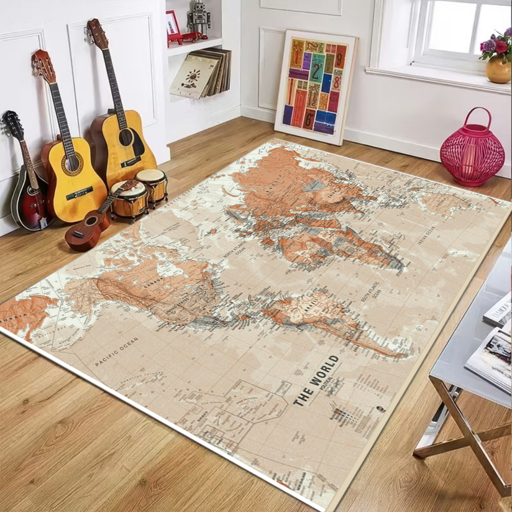 World Map Printed Carpet Child - Commercial Kitchen Mats review and price