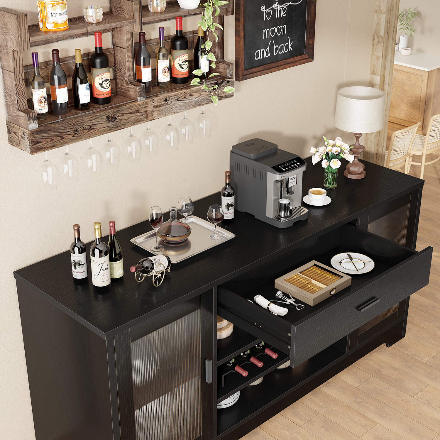 Wooden wine family bar cabinet - Commercial Kitchen Refrigerator review and price