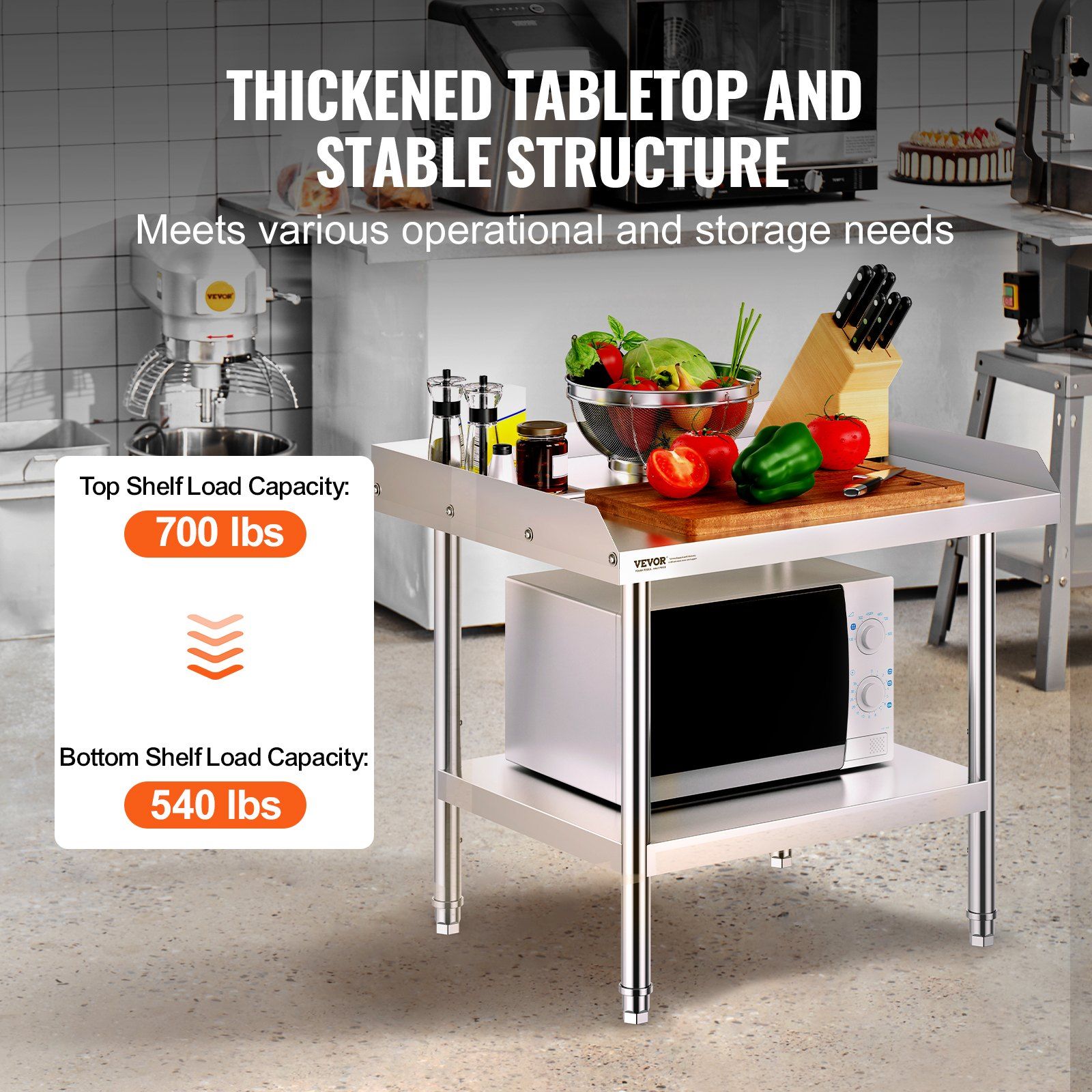 Durable Stainless Steel Work T - Commercial Kitchen Backsplash review and price