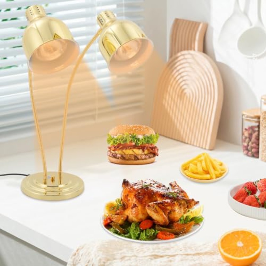 2-Head Food Warmer Lamp for Re - Commercial Kitchen And review and price