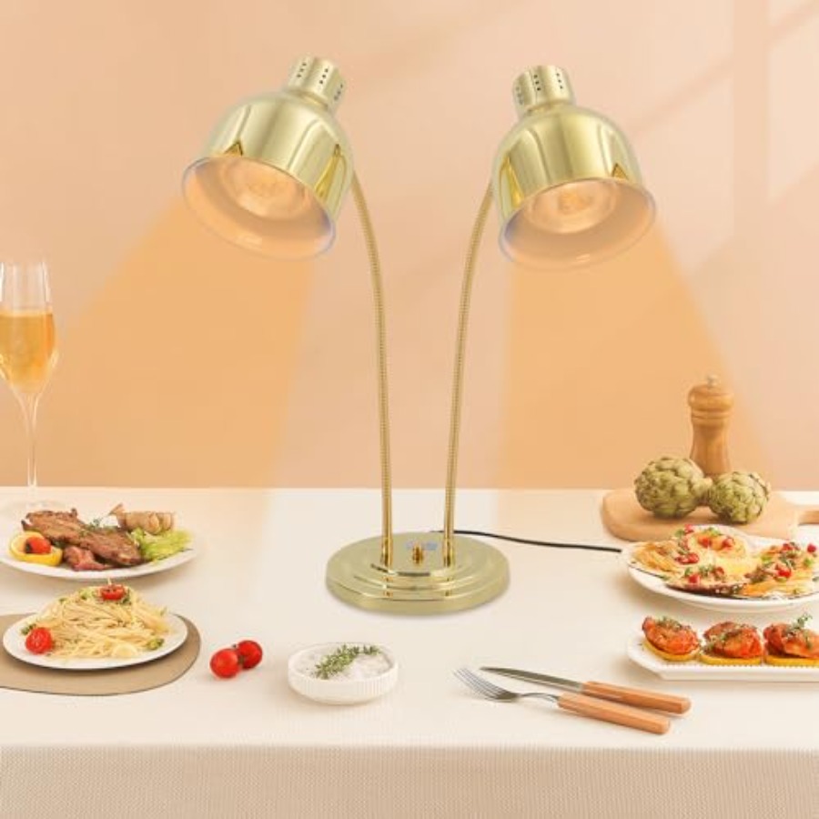 2-Head Food Warmer Lamp for Re - Commercial Kitchen And review and price