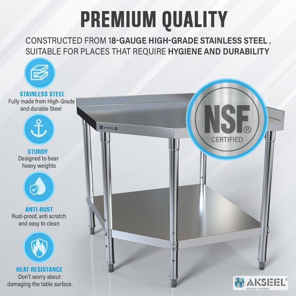 StainlSteel Work Table - ood P - Commercial Kitchen Backsplash review and price