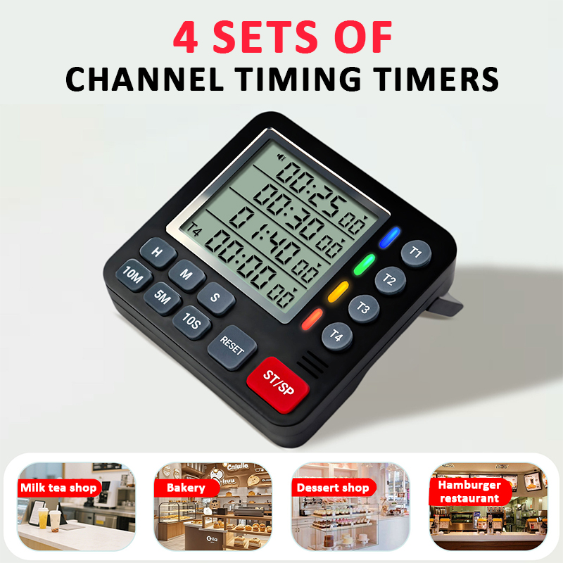 Digital Kitchen Timer 4-Channe - Commercial Kitchen Timer review and price