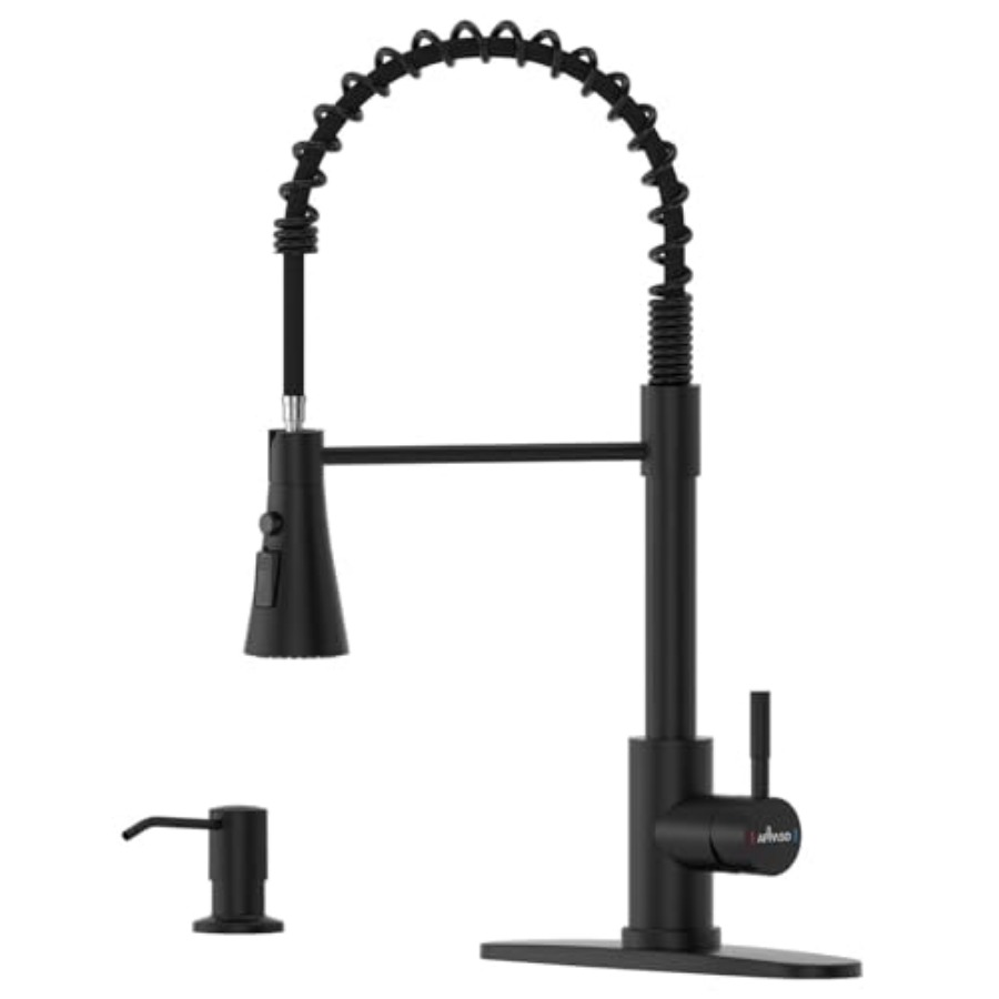 Black Kitchen Faucet with Soap - Commercial Kitchen Faucet review and price