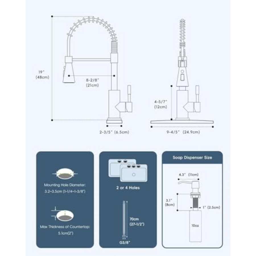 Black Kitchen Faucet with Soap - Commercial Kitchen Faucet review and price