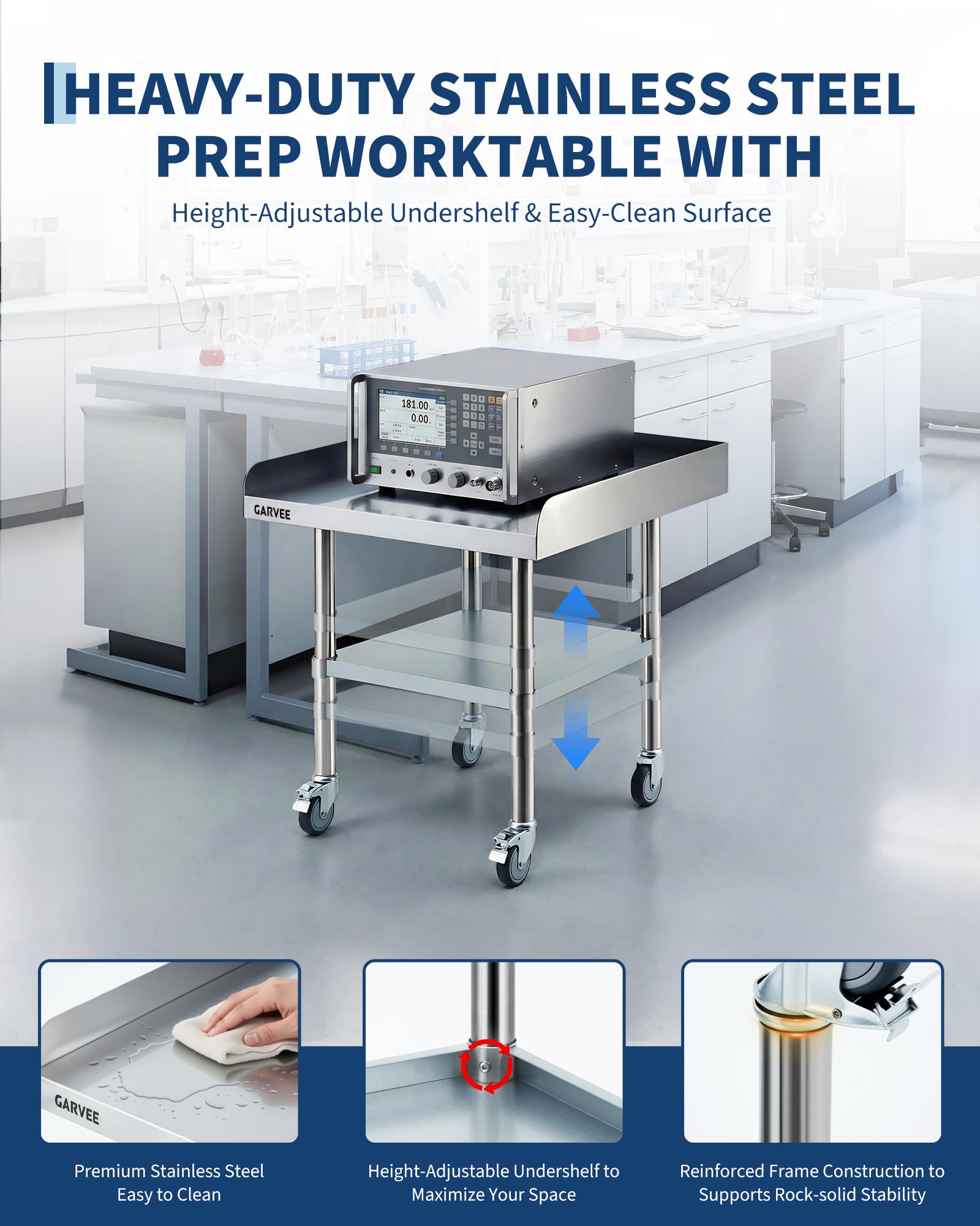 Stainless Steel Work Table Wit - Commercial Kitchen Backsplash review and price