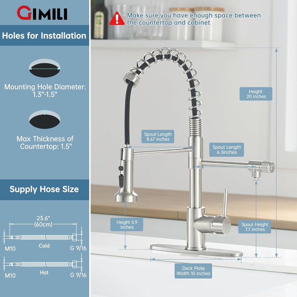 3-in-1 Pull-Down Kitchen Fauce - Commercial Kitchen Faucet review and price