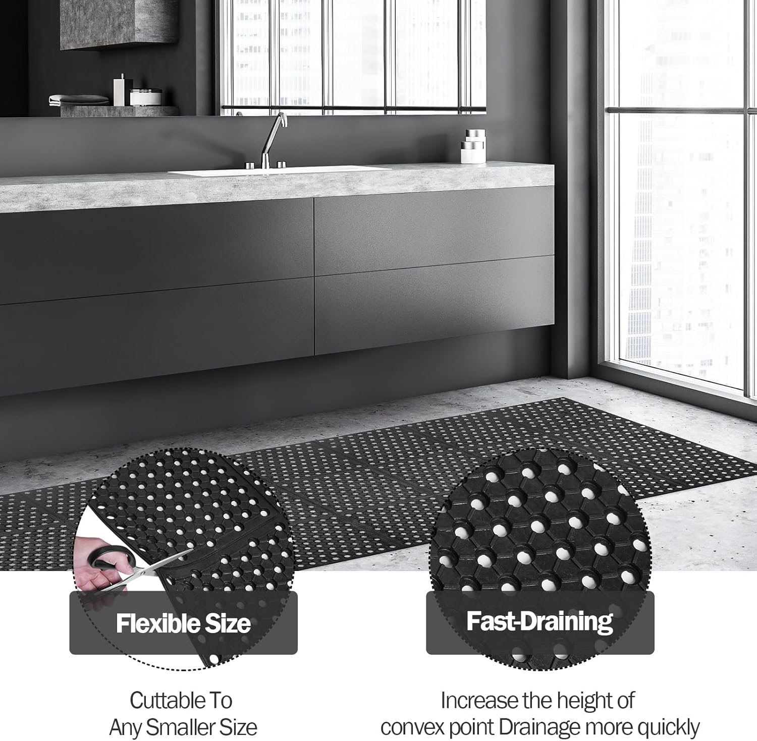 Anti-Fatigue Drainage Rubber M - Commercial Kitchen Mats review and price