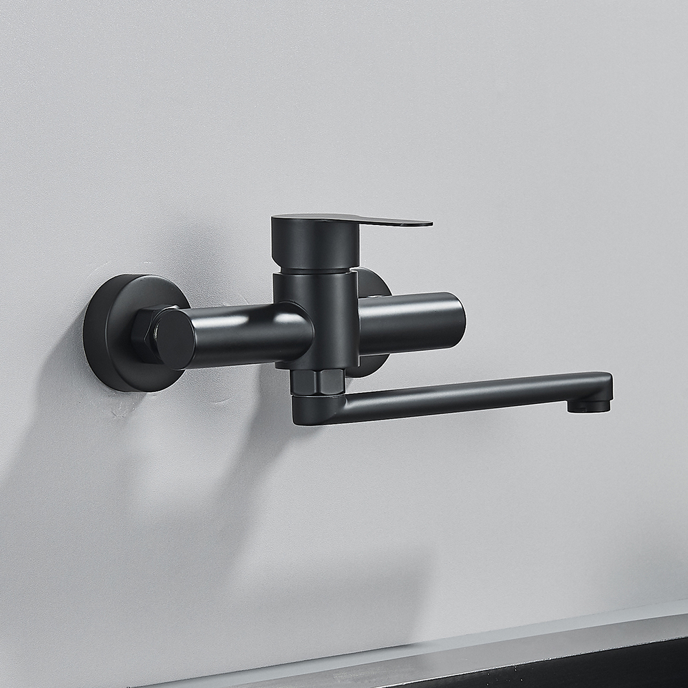 Black Wall Mounted Kitchen Fau - Commercial Kitchen Faucet review and price