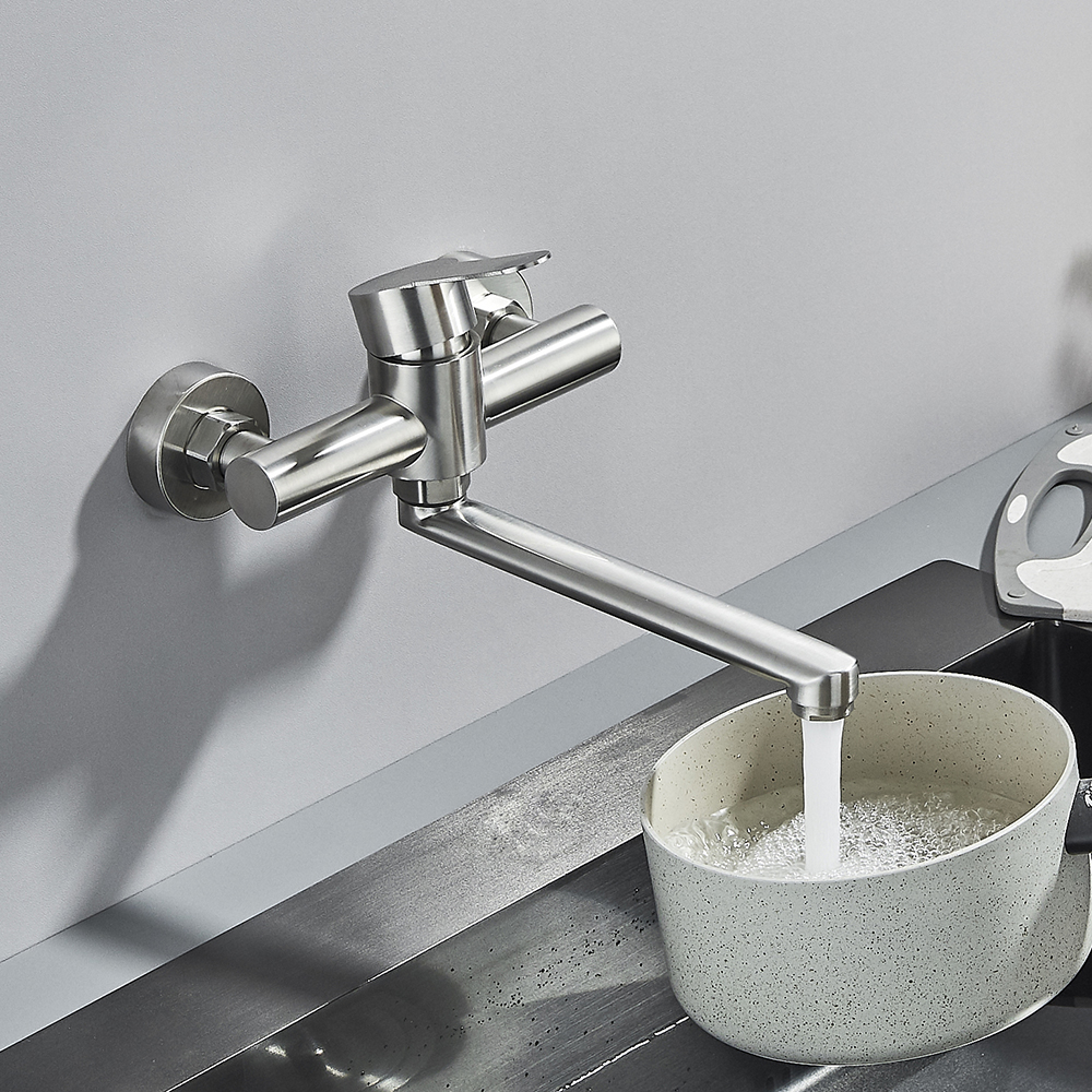 Black Wall Mounted Kitchen Fau - Commercial Kitchen Faucet review and price