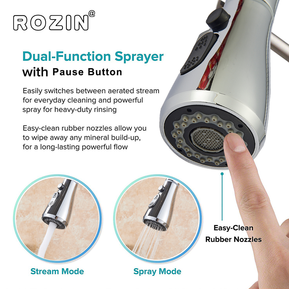 Rozin Black Kitchen Faucet Sin - Commercial Kitchen Mixer Tap review and price