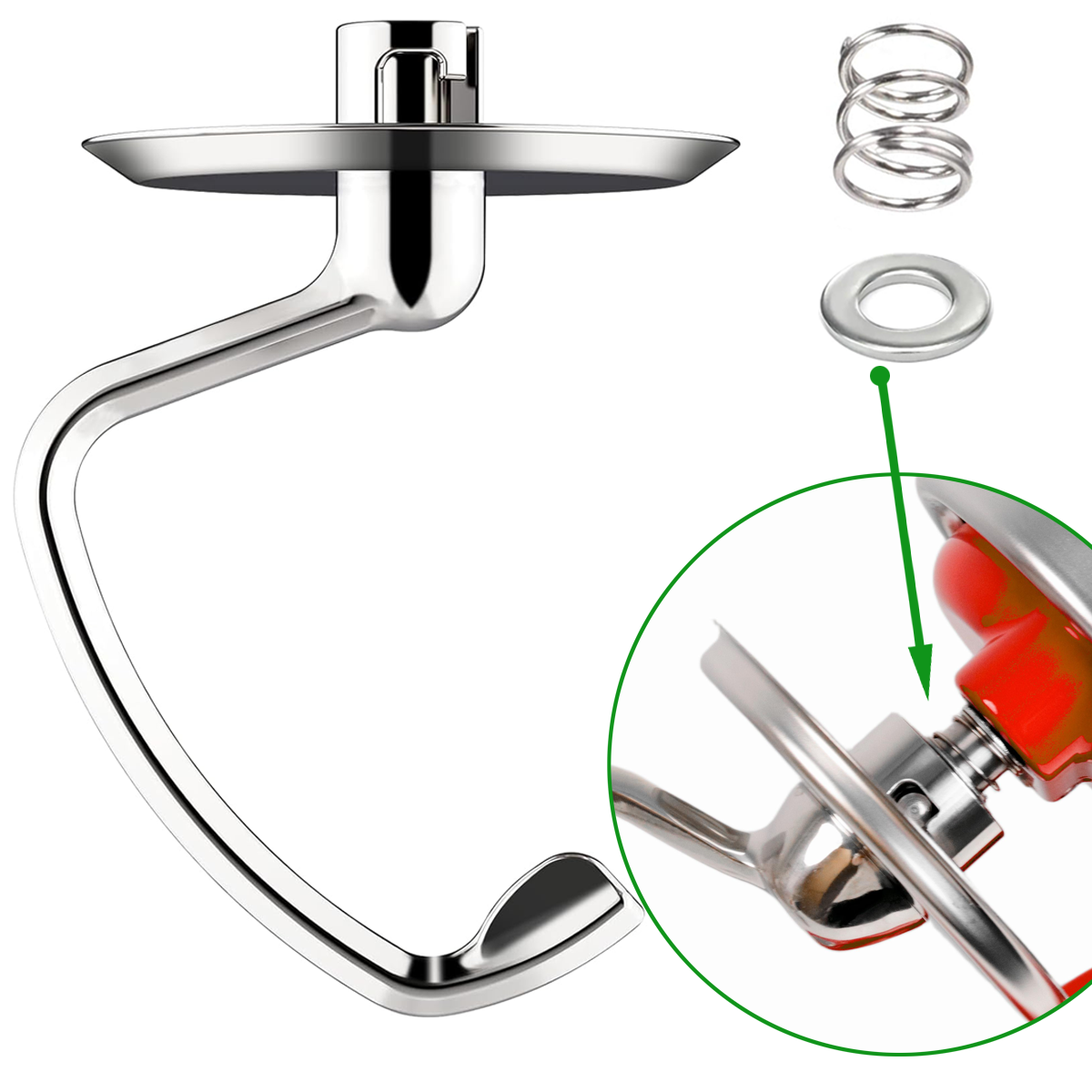 Stainless Steel Dough Hook Wit - Commercial Kitchenaid review and price