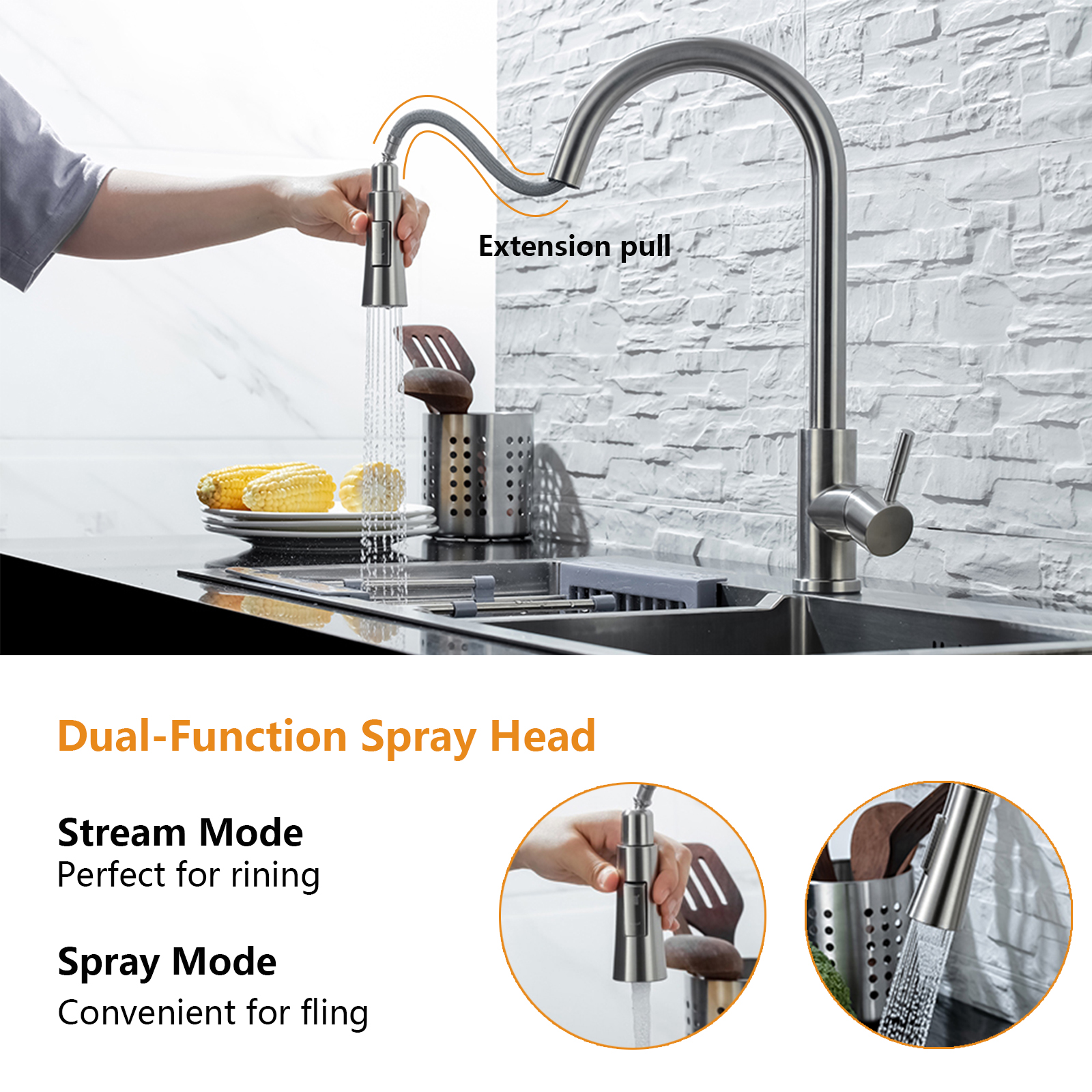 DQOK Kitchen Faucet Pull Out   - Commercial Kitchen Faucet review and price