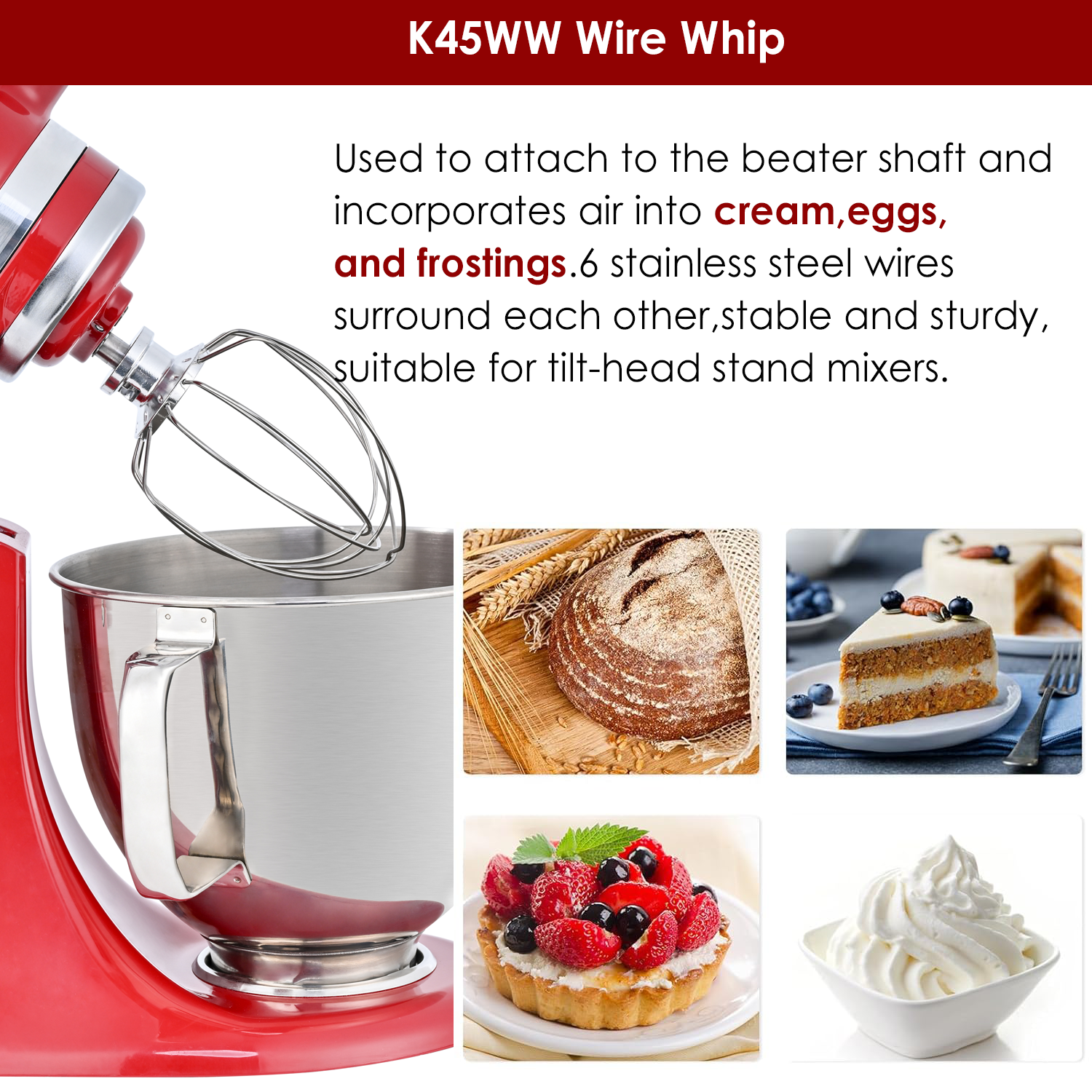 K45WW Steel Wire Whip for Kitc - Commercial Kitchenaid review and price