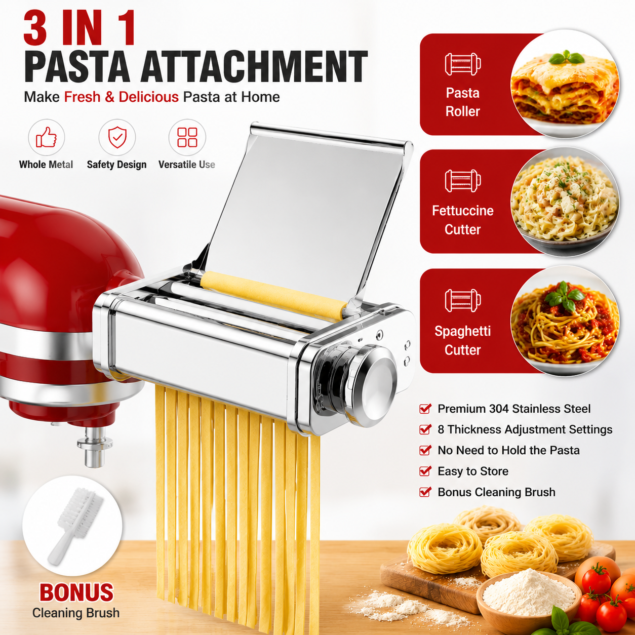 Gvode 3 in 1 Pasta Attachment  - Commercial Kitchenaid review and price