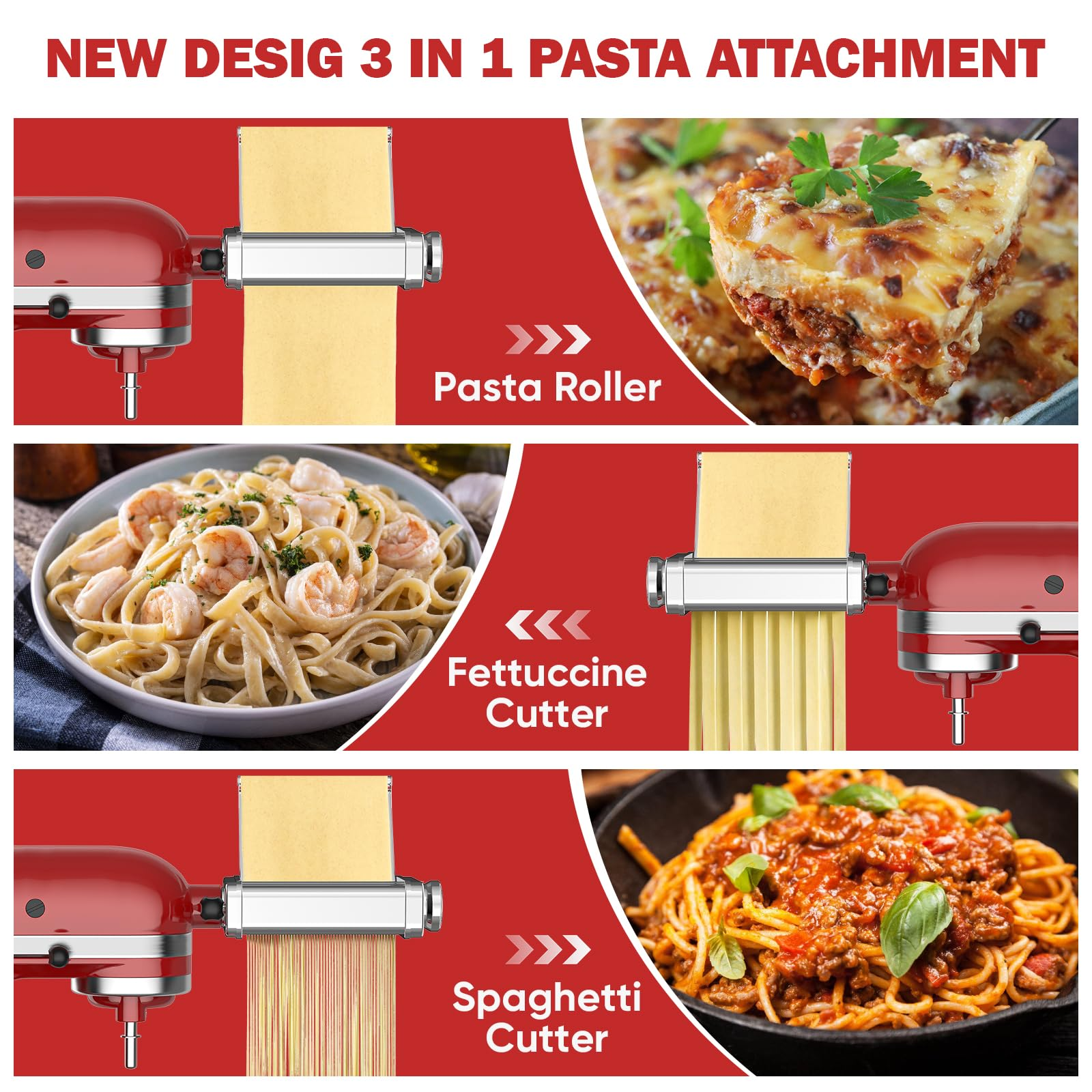 Gvode 3 in 1 Pasta Attachment  - Commercial Kitchenaid review and price