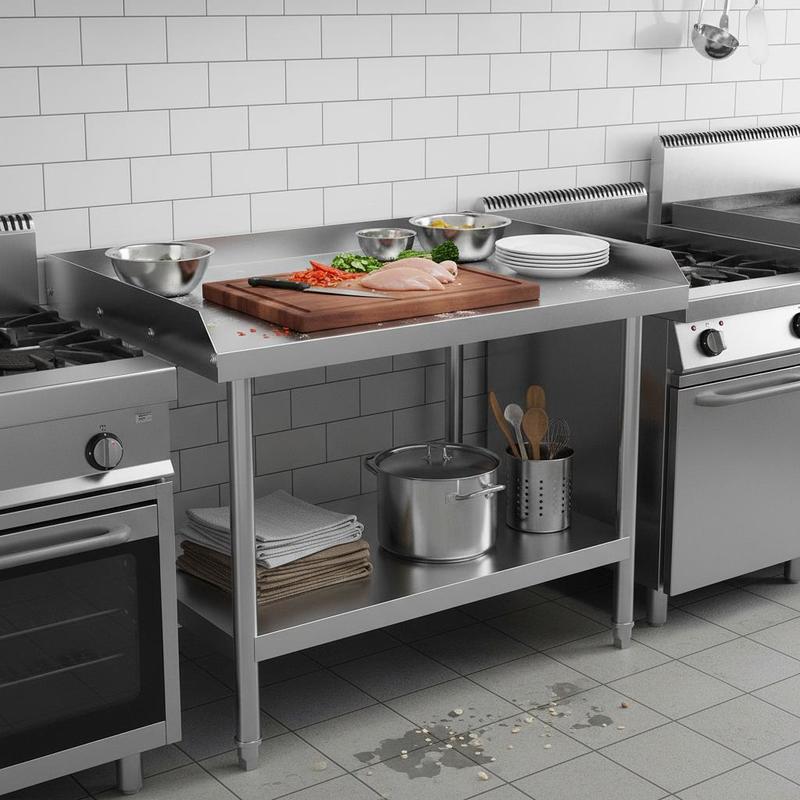 Metal Preparation Station 24 x - Commercial Kitchen Backsplash review and price