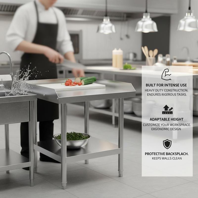 Metal Preparation Station 24 x - Commercial Kitchen Backsplash review and price