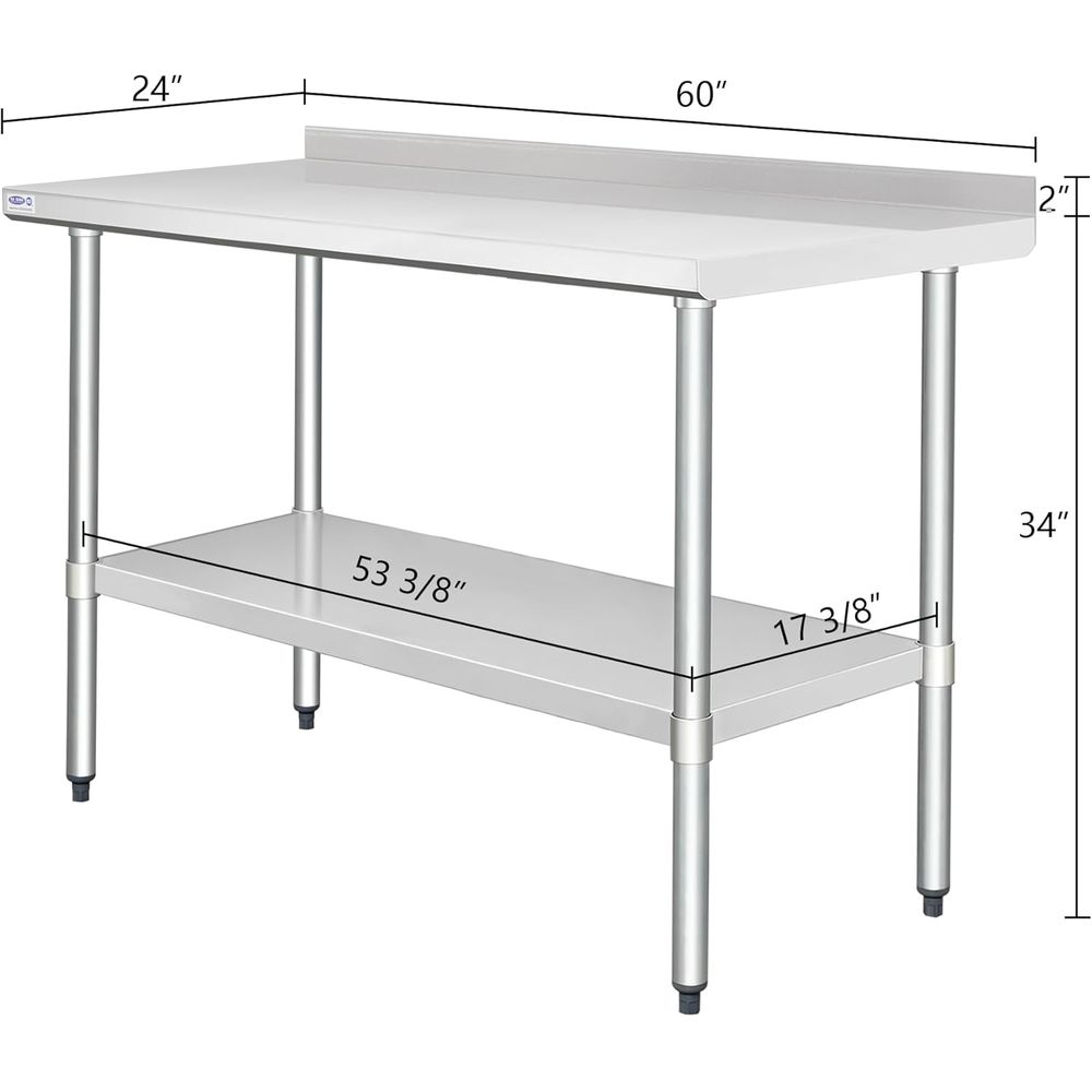 HARDURA StainlSteel Table with - Commercial Kitchen Backsplash review and price