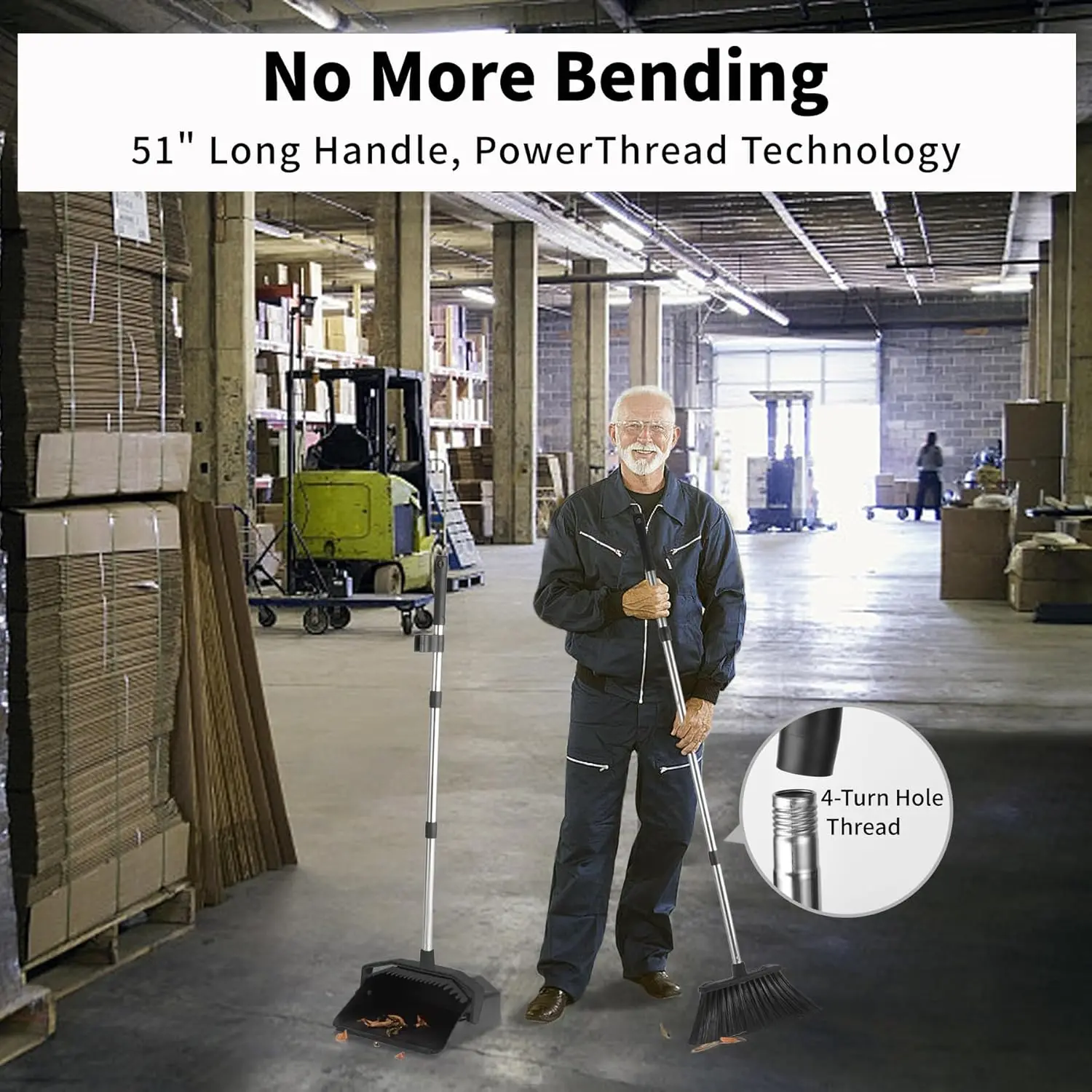 3 Pack Upright Broom And Dustp - Commercial Kitchen Broom review and price
