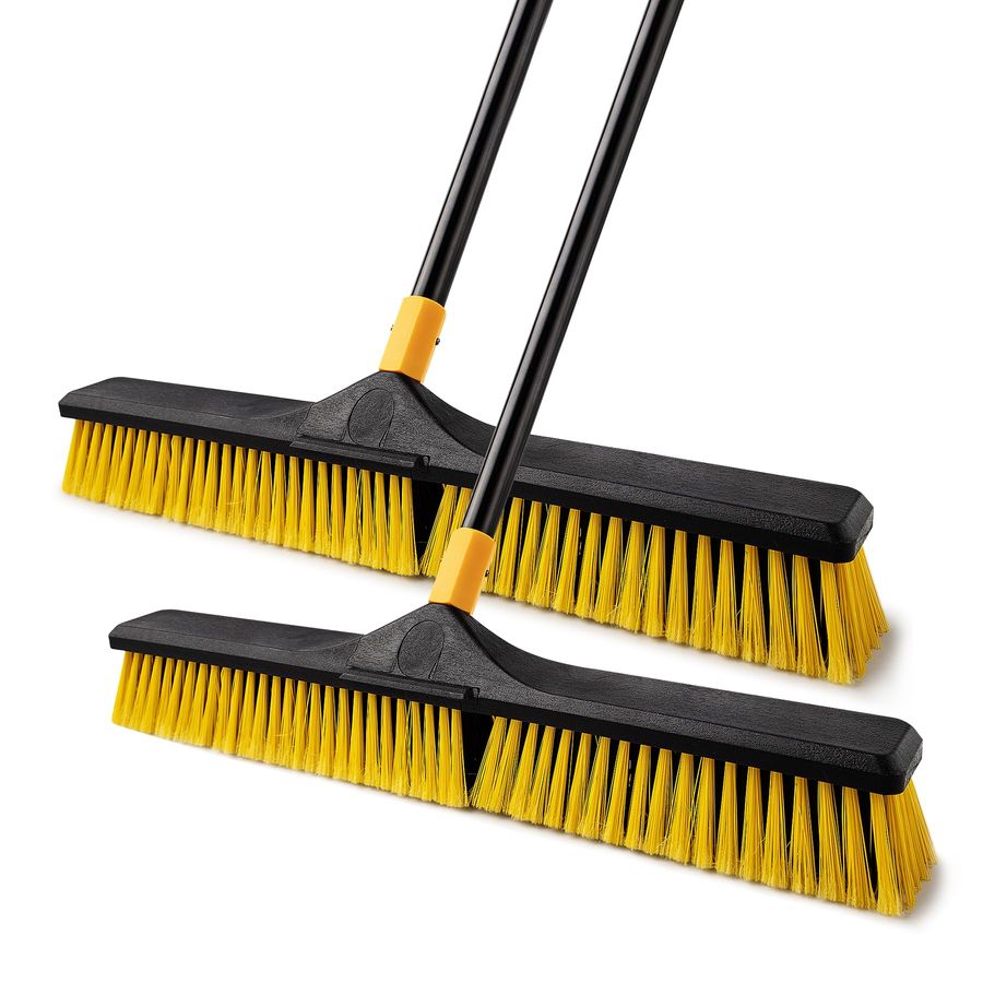 24 inch Push Broom Brush Stiff - Commercial Kitchen Broom review and price