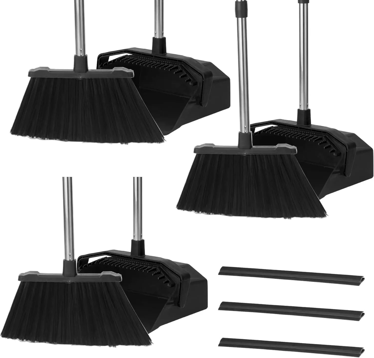 3 Pack Upright Broom And Dustp - Commercial Kitchen Broom review and price