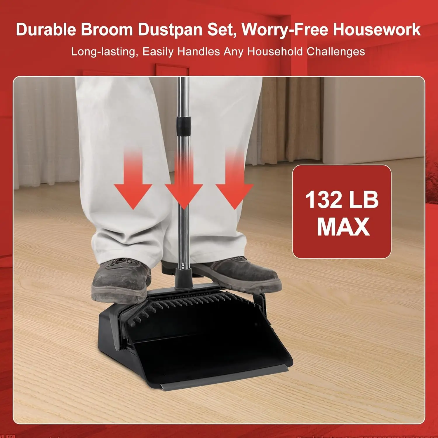 3 Pack Upright Broom And Dustp - Commercial Kitchen Broom review and price