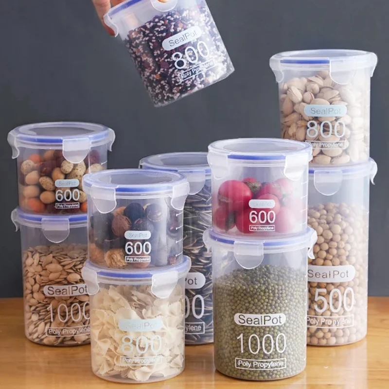 1/4PCS Sealed Jars With Scale  - Commercial Kitchen Refrigerator review and price