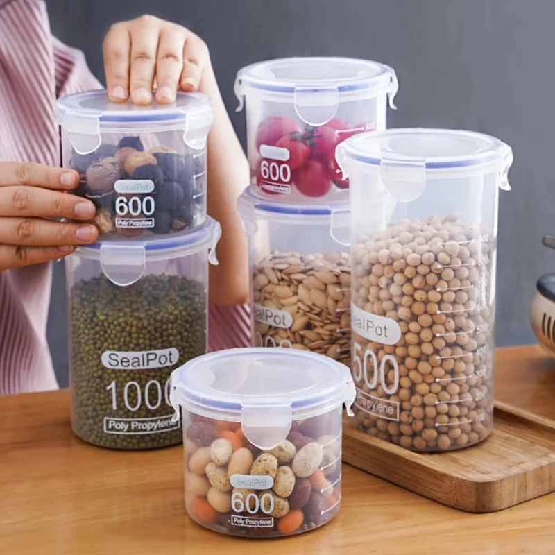 1/4PCS Sealed Jars With Scale  - Commercial Kitchen Refrigerator review and price