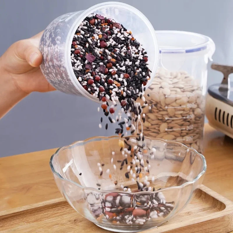 1/4PCS Sealed Jars With Scale  - Commercial Kitchen Refrigerator review and price